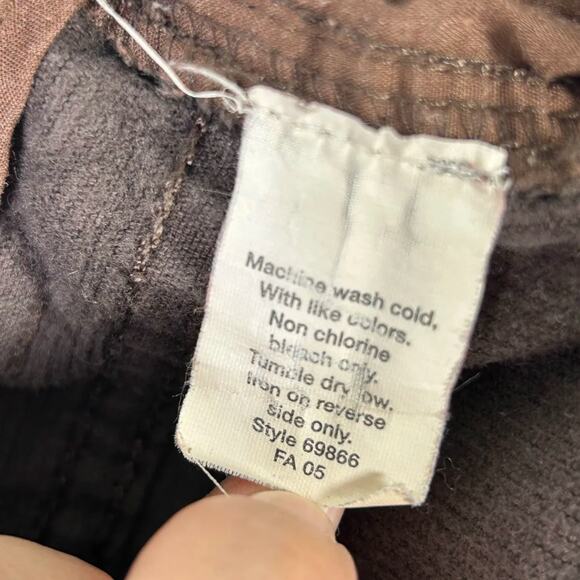 J.Crew Women’s Brown Corduroy Pants Size 4 Low Fit Straight Leg Cotton Trousers - Picture 8 of 8